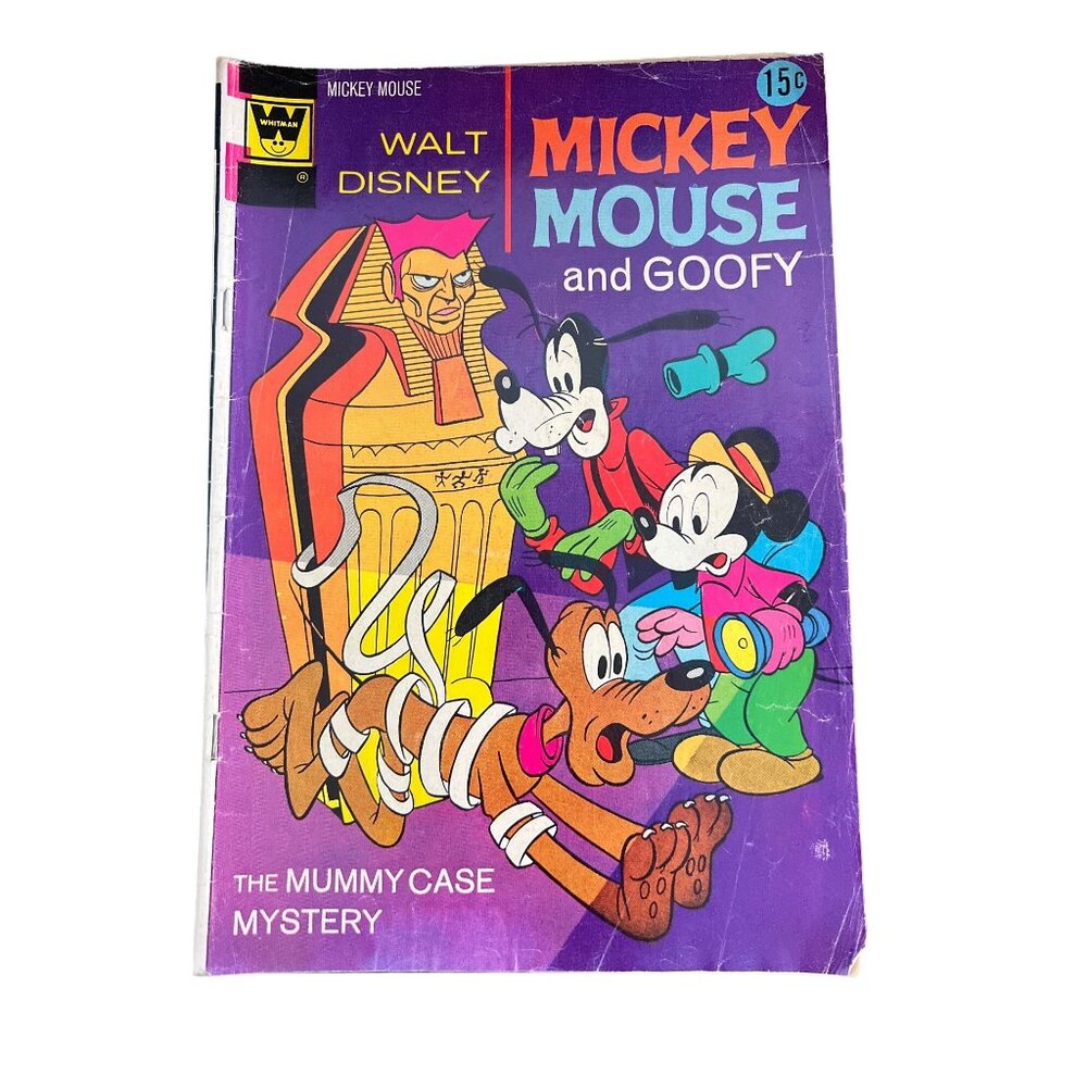 Whitman Walt Disney Mickey Mouse Comic #136 Vintage 1972 Purple Cover Boarded